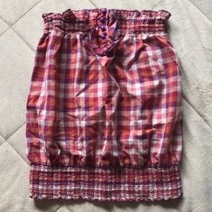 Plaid tube top